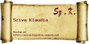 Sziva Klaudia névjegykártya